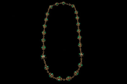 Big Necklace Gold/Amethist And Emerald 7