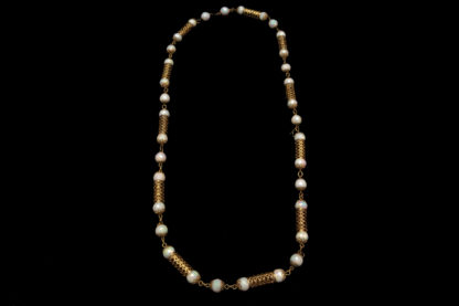 Big Necklace Gold/Jet And White 9