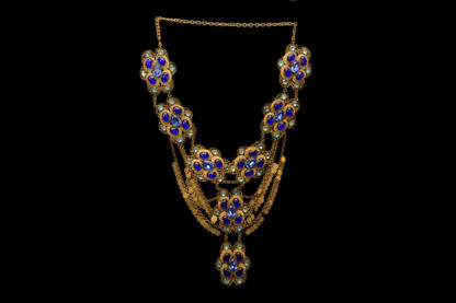 Big Necklace Gold/Sapphire And Turquoise 1