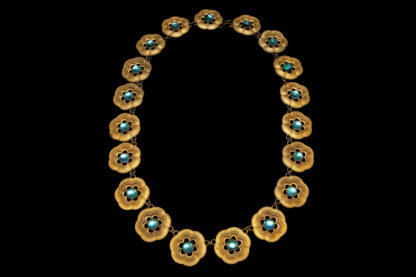 Big Necklace Gold/Sapphire And Turquoise 3