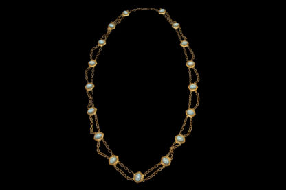 Big Necklace Gold/Sapphire And Turquoise 4